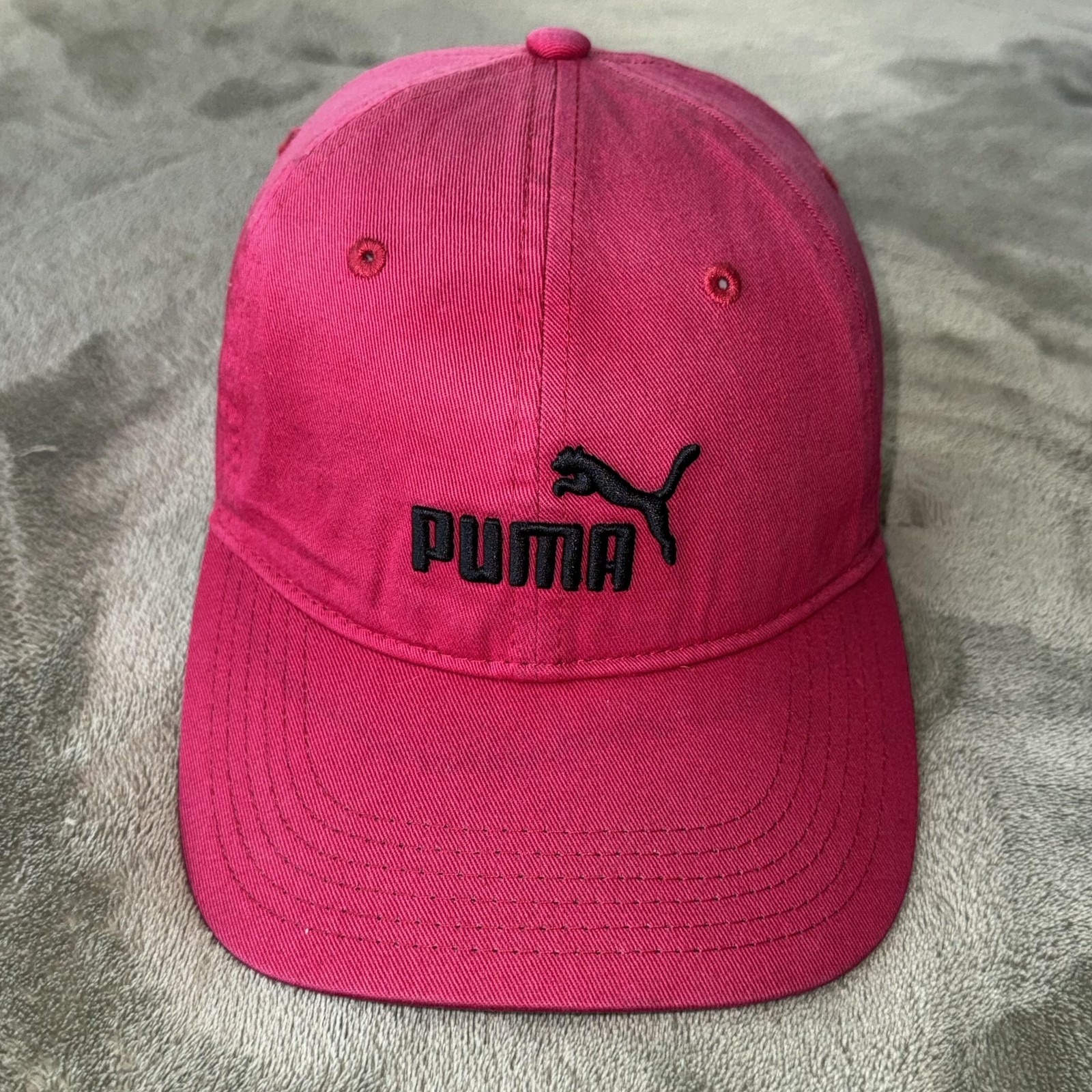 Puma Hat Cap Strap Back One Size Pink Embroidered Logo Dad Cap Mens Casual